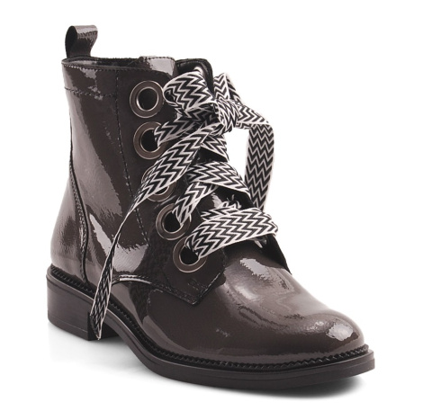 Contes 518 lakierowane popielate trzewiki Contes 518 lakierowane popielate trzewiki