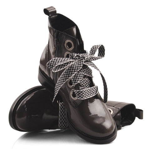 Contes 518 lakierowane popielate trzewiki Contes 518 lakierowane popielate trzewiki