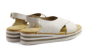 Rieker V0271 skórzane białe sandały