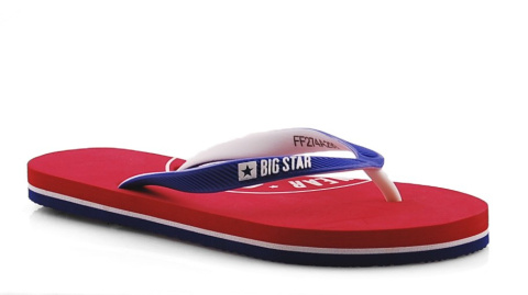 Big Star FF274A299 czerwono-granatowe japonki Big Star FF274A299 czerwono-granatowe japonki