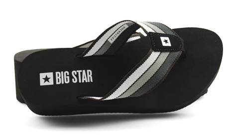 Big Star FF274A300 czarne japonki na koturnie Big Star FF274A300 czarne japonki na koturnie