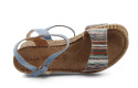 Gaia Verdi GV 20 BOL skórzane niebieskie sandały