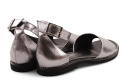 Jaromin 5146 srebrne skórzane sandały