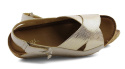 Maciejka 00994 kremowo-złote skórzane sandały