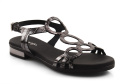 Maciejka L4655 czarne skórzane sandały
