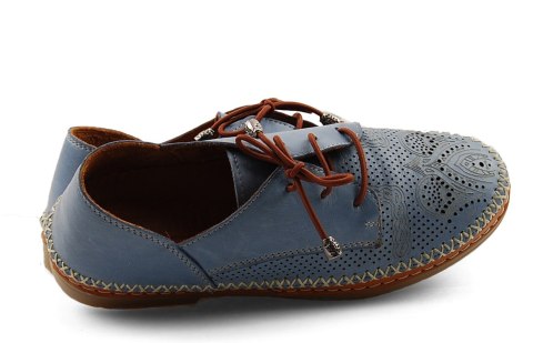 Manitu 850419 niebieskie półbuty Manitu 850419 niebieskie półbuty