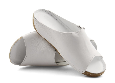 T.Sokolski BK L22-301 białe skórzane klapki T.Sokolski BK L22-301 białe skórzane klapki