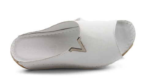 T.Sokolski BK L22-301 białe skórzane klapki T.Sokolski BK L22-301 białe skórzane klapki