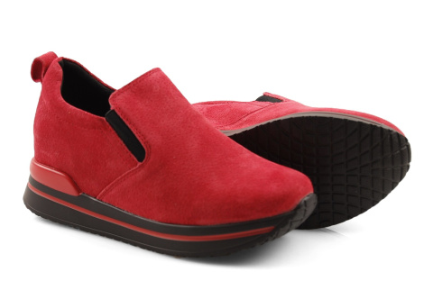 Filippo DBT1512 czerwone skórzane półbuty Filippo DBT1512 czerwone skórzane półbuty