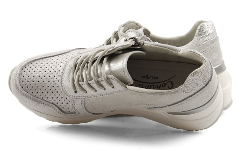 Filippo DP1423 srebrne skórzane sneakersy Filippo DP1423 srebrne skórzane sneakersy