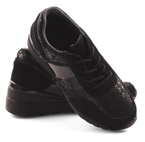 Filippo DP1527 czarne skórzane sneakersy Filippo DP1527 czarne skórzane sneakersy