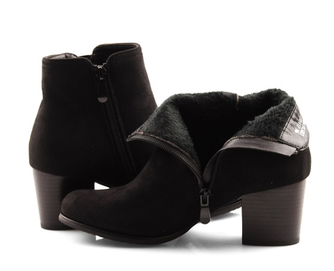 T.Sokolski Z20-111 czarne botki zamszowe