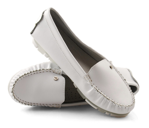 Filippo DP2037 białe skórzane mokasyny Filippo DP2037 białe skórzane mokasyny