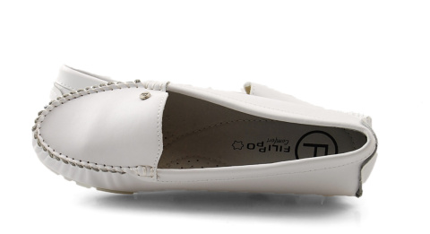 Filippo DP2037 białe skórzane mokasyny Filippo DP2037 białe skórzane mokasyny