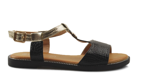 Filippo DS2099 czarno-złote sandały Filippo DS2099 czarno-złote sandały