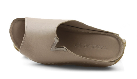 T.Sokolski L22-301 szare skórzane klapki T.Sokolski L22-301 szare skórzane klapki