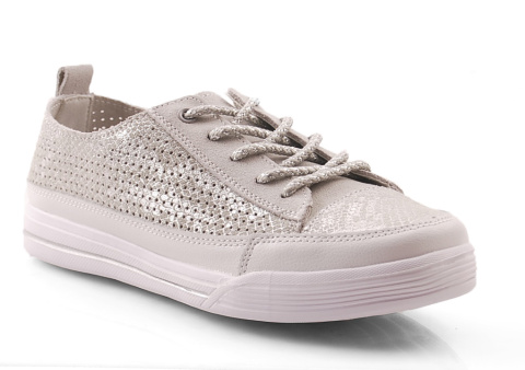 T.Sokolski W21-151 skórzane srebrne półbuty T.Sokolski W21-151 skórzane srebrne półbuty