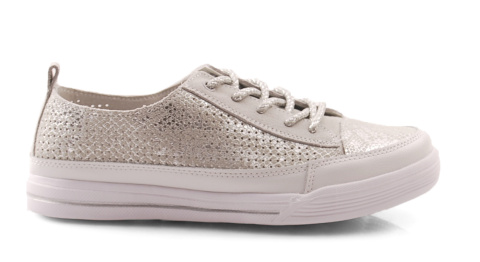 T.Sokolski W21-151 skórzane srebrne półbuty T.Sokolski W21-151 skórzane srebrne półbuty