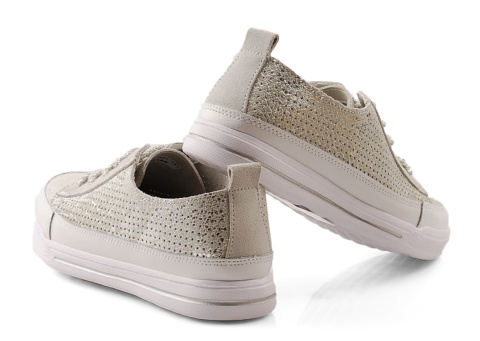 T.Sokolski W21-151 skórzane srebrne półbuty T.Sokolski W21-151 skórzane srebrne półbuty