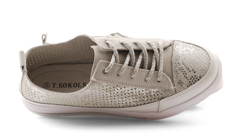 T.Sokolski W21-151 skórzane srebrne półbuty T.Sokolski W21-151 skórzane srebrne półbuty