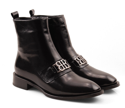 Boccato 526.4006 czarne skórzane botki Boccato 526.4006 czarne skórzane botki