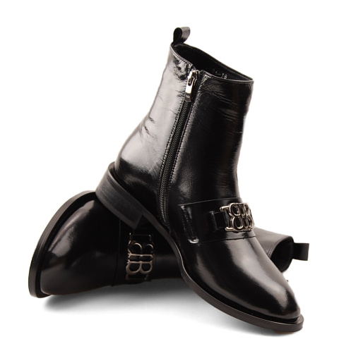 Boccato 526.4006 czarne skórzane botki Boccato 526.4006 czarne skórzane botki