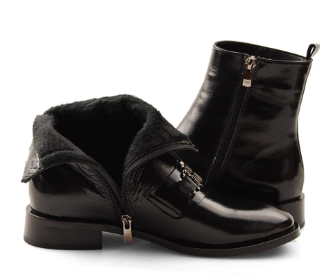 Boccato 526.4006 czarne skórzane botki Boccato 526.4006 czarne skórzane botki