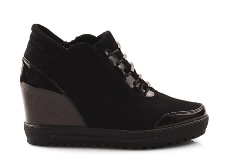 Filippo DBT1010/21 czarne sneakersy z ukrytą koturną Filippo DBT1010/21 czarne sneakersy z ukrytą koturną