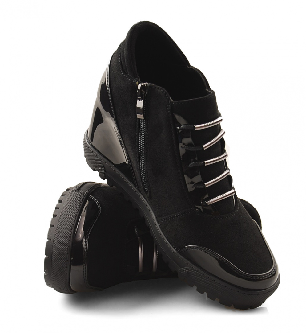 Filippo DBT1010/21 czarne sneakersy z ukrytą koturną