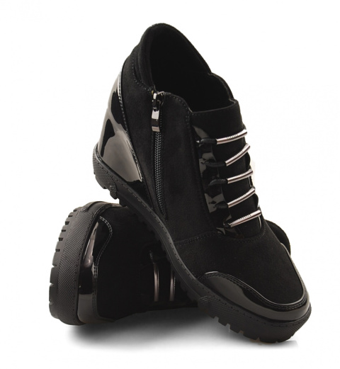 Filippo DBT1010/21 czarne sneakersy z ukrytą koturną Filippo DBT1010/21 czarne sneakersy z ukrytą koturną