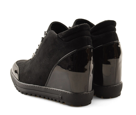 Filippo DBT1010/21 czarne sneakersy z ukrytą koturną Filippo DBT1010/21 czarne sneakersy z ukrytą koturną