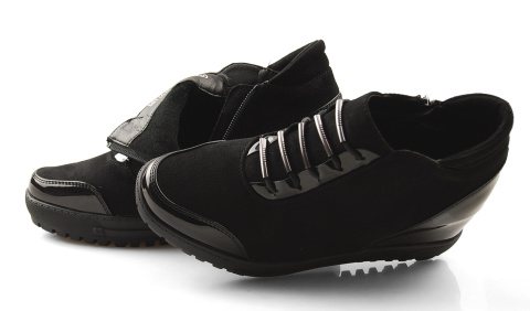 Filippo DBT1010/21 czarne sneakersy z ukrytą koturną Filippo DBT1010/21 czarne sneakersy z ukrytą koturną