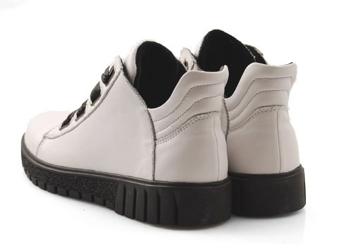 Filippo DBT3197 białe skórzane botki