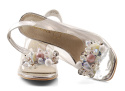 Sabatina 1014-5 srebrne transparentne sandały