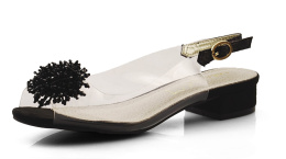 Sabatina 380-16 czarne transparentne sandały