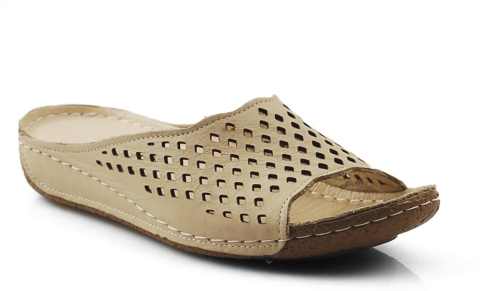 T.Sokolski MU417276N beżowe skórzane klapki T.Sokolski MU417276N beżowe skórzane klapki