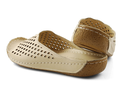 T.Sokolski MU417276N beżowe skórzane klapki T.Sokolski MU417276N beżowe skórzane klapki