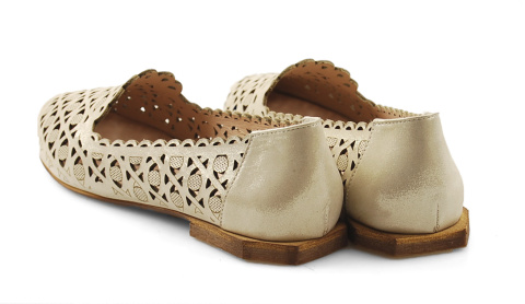 Boccato 230.125 złote skórzane baleriny Boccato 230.125 złote skórzane baleriny