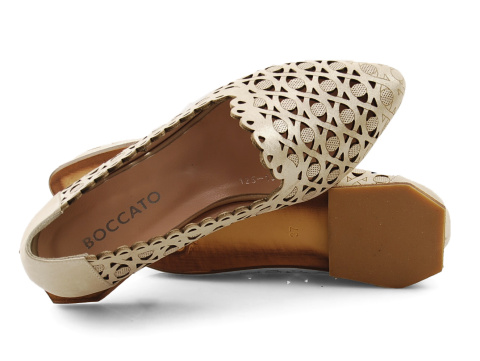 Boccato 230.125 złote skórzane baleriny Boccato 230.125 złote skórzane baleriny
