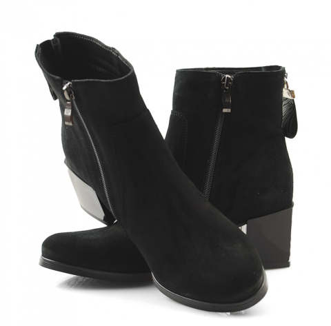 Boccato 5274 czarne skórzane botki