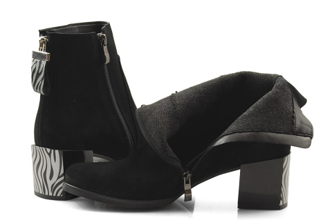 Boccato 5274 czarne skórzane botki