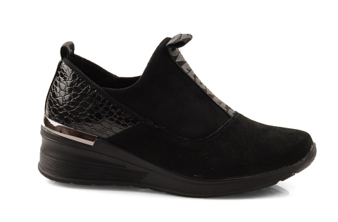 Filippo DP1689 czarne skórzane pólbuty slip on Filippo DP1689 czarne skórzane pólbuty slip on