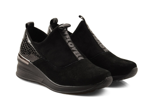 Filippo DP1689 czarne skórzane pólbuty slip on Filippo DP1689 czarne skórzane pólbuty slip on