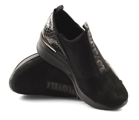 Filippo DP1689 czarne skórzane pólbuty slip on Filippo DP1689 czarne skórzane pólbuty slip on