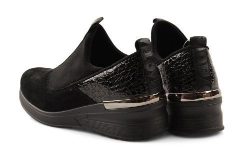 Filippo DP1689 czarne skórzane pólbuty slip on Filippo DP1689 czarne skórzane pólbuty slip on