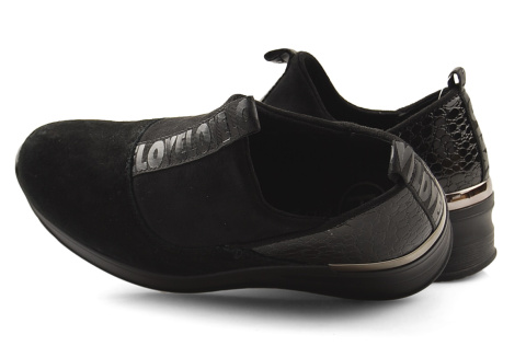 Filippo DP1689 czarne skórzane pólbuty slip on Filippo DP1689 czarne skórzane pólbuty slip on