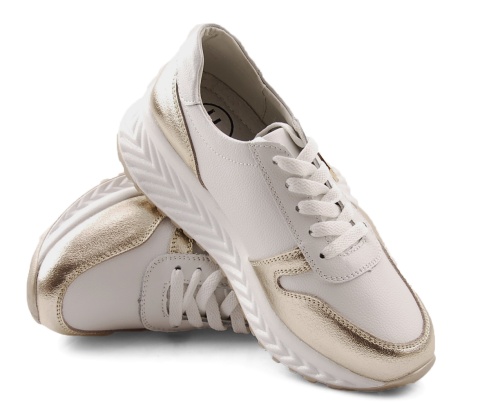 Filippo DP3547 biało-złote skórzane półbuty Filippo DP3547 biało-złote skórzane półbuty