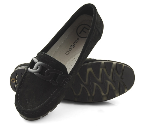 Filippo DP3630 czarne skórzane mokasyny Filippo DP3630 czarne skórzane mokasyny
