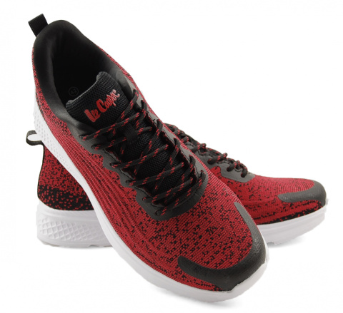 Lee Cooper LCW-22-32-1228M czerwone półbuty sportowe Lee Cooper LCW-22-32-1228M czerwone półbuty sportowe