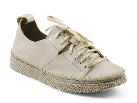 Maciejka 05054 złote skórzane półbuty